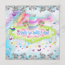 311 Magic Candy Wonderland Silver Trim Inbjudningar