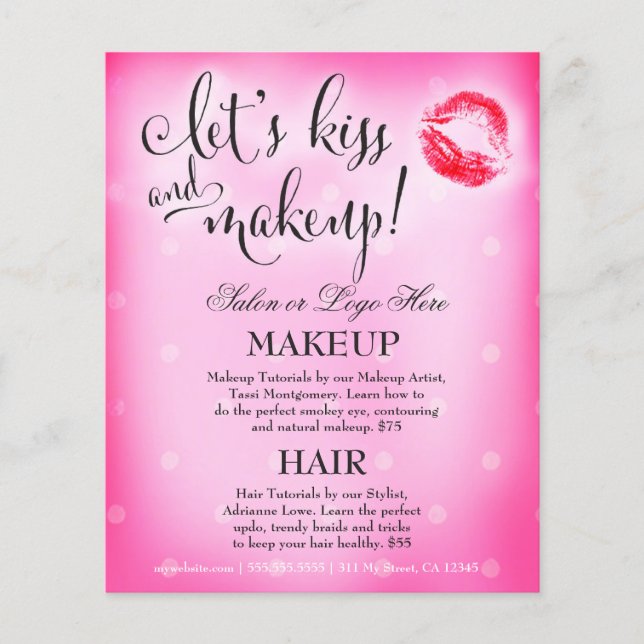 311 Makeup Artist Lets Kiss and Makeup Flygblad (Framsidan)
