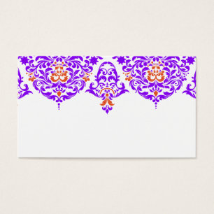 311 Mon Cherie Damask Fabulous Lila Orange Visitkort