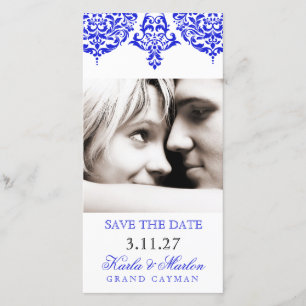 311 Mon Cherie Damask the New Blue Save Date Spara Datumet