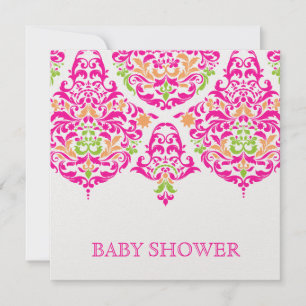 311 Mon Cherie Damask Vibrant Garden Baby SH Inbjudningar
