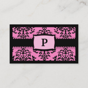 311-MonogramIcing på tårtan - Liquorice för 2 Visitkort