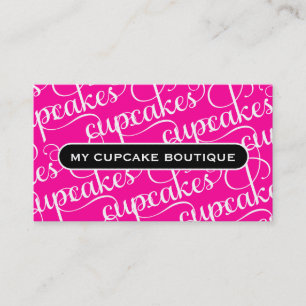 311 muffinsshock rosa & svart visitkort