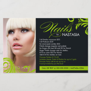 311 Nagel med grönt Flyer Lime