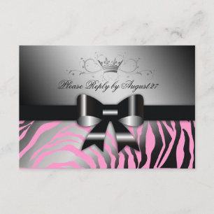 311 Nattzebra Shimmer Black Bow Rosa OSA Kort
