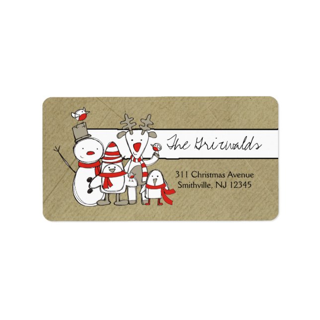 311-North Pole-familjemärkning Adressetikett (Framsidan)