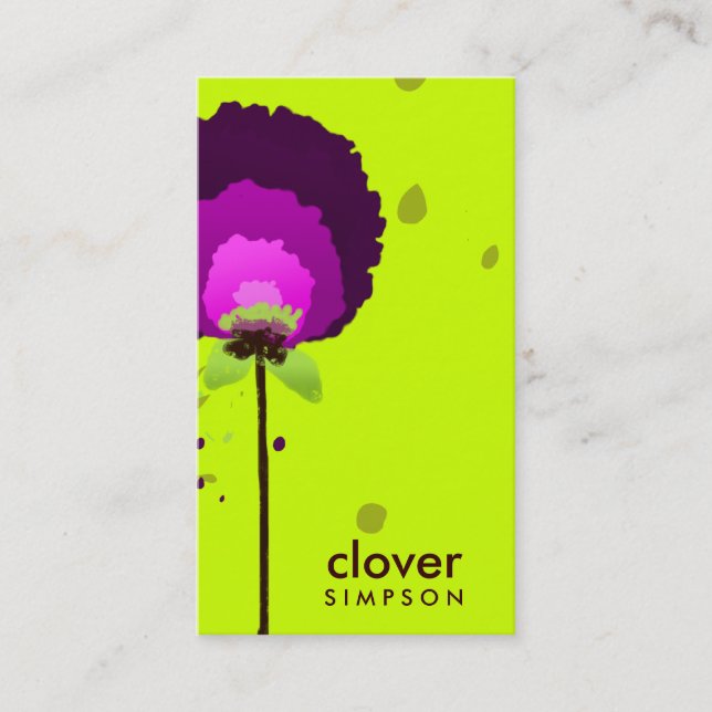 311-PÅSTÅENDE ALLIUM FÖR LILA | NEON VISITKORT (Framsida)