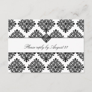 311 Phoebe Cream & Black Damask OSA Kort