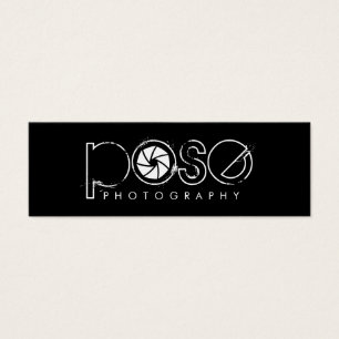 311-PHOTOGRAPHER POSERAR det MAGRA KORTET Litet Visitkort
