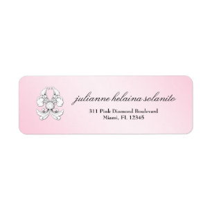 311-Pink Diamant De Luxe Returadress Etikett