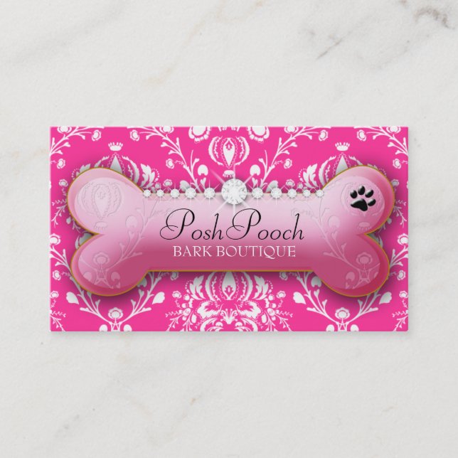 311-Posh skämtsamma rosor för Pooch | Visitkort (Framsida)