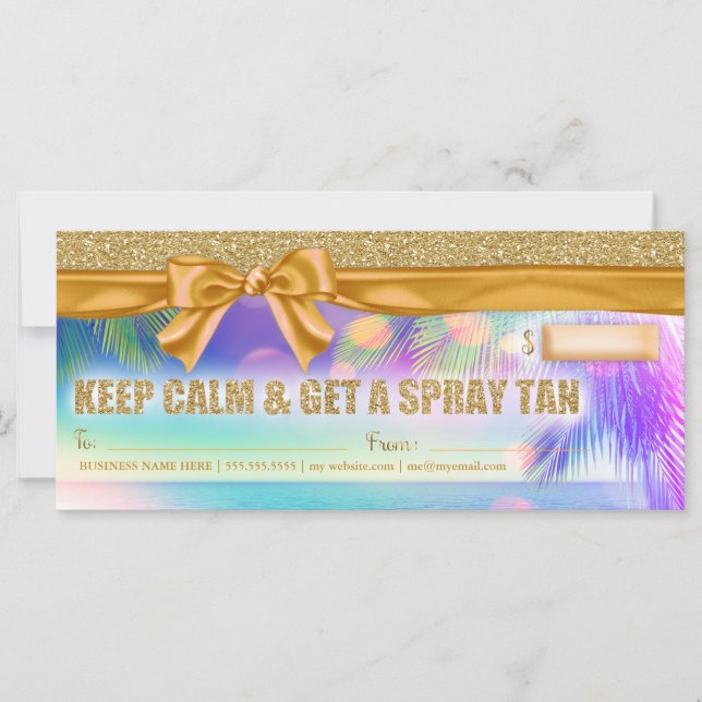 311 Radiant Handflatan Spray Tan Gift Certificate (Framsida)