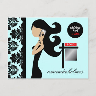 311 Real Gods Fashionista Brunette Blue Vykort