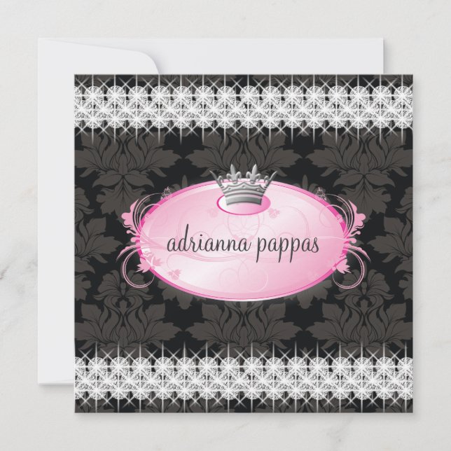 311-Rosa Delight Diamond Inbjudan (Framsida)