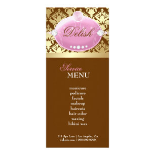 311 Rosa Delish Damask Shimmer Mjölk Chocolate Reklamkort