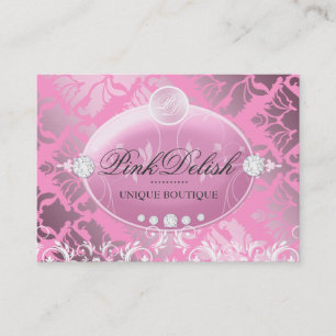 311 rosa Delish Monogramrosor 3,5 x 2,5 Visitkort