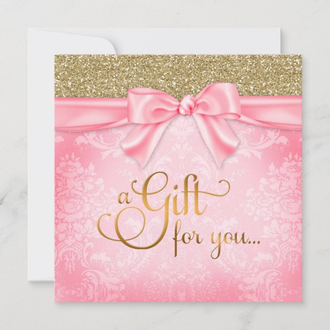 311 Rosa Faux Glitter Gift Certificate (Framsida)