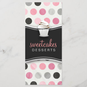 311 rosa Haute muffinspolka dots Meny