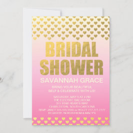 311 Rosa Ombre Möhippa Hearts Inbjudningar