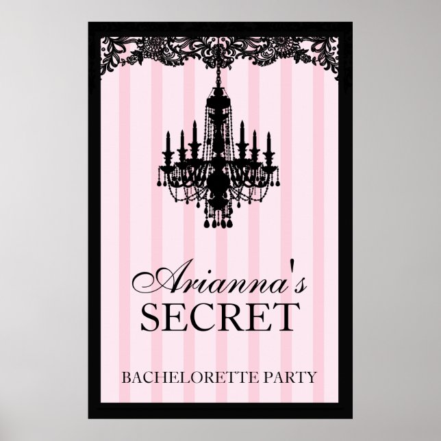311 Rosa Stripe Boutique-Möhippa Poster (Framsidan)