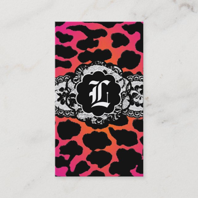 311 rosor avfyrar leoparden och snöre visitkort (Framsida)