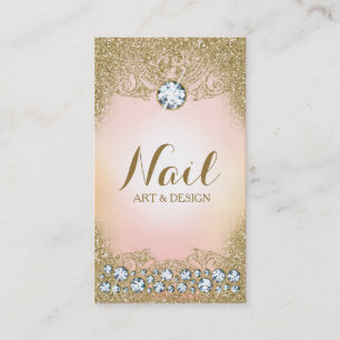311 rosor för glitter för diamantvintage Glam Visitkort
