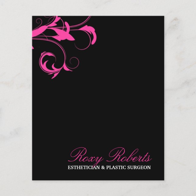 311 Roxy Solid Rosa Flygblad (Framsidan)