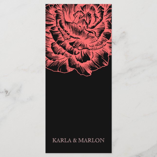 311 Ruffled Peony Coral Melon & Black Program (Framsida)