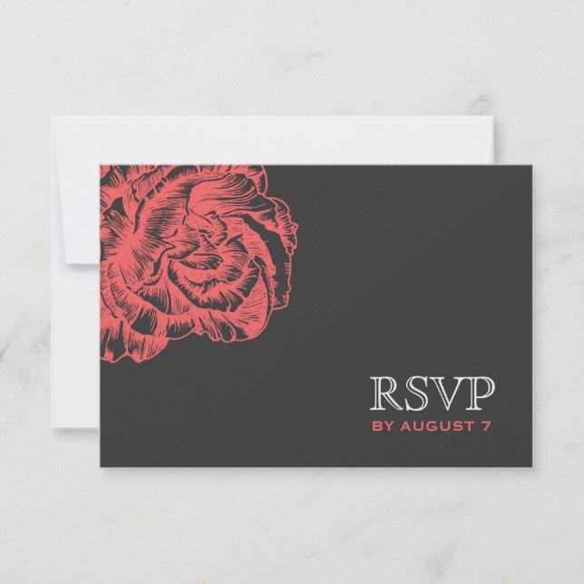 311 Ruffled Peony Coral Melon OSA Kort (Framsida)