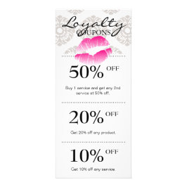 311 Salon Marknadsföring Cards Beauty Läppar Rosa Reklamkort