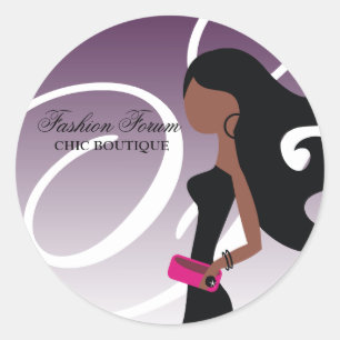 311 Sassy African Fashionista 2 Sticker Runt Klistermärke