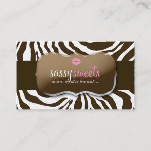 311 Sassy Sweets Zebra Visitkort