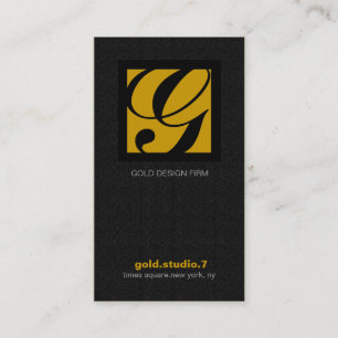 311-SIMPLY KVADRERAR MONOGRAMEN TEXTURE-GOLD VISITKORT