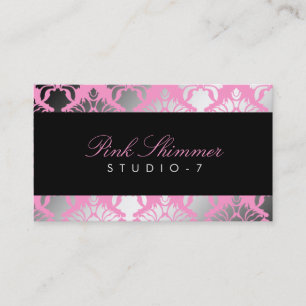 311 Skadat Shimmer Rosa Plush Black BowCertificate Visitkort