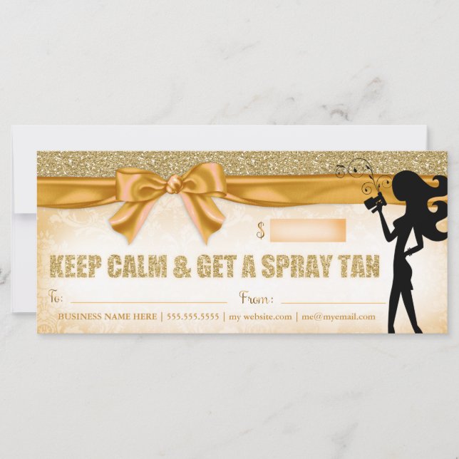 311 Spray Tan Fashionista Gift Certificate (Framsida)