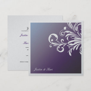 311-Swanky virvlar runt metalliska Trim_Hydrangea Inbjudningar