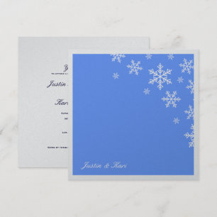 311-Sweet Snowflake Light Blue Metallic Inbjudningar