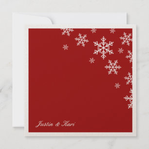 311-Sweet Snowflake Red Metallic Inbjudningar