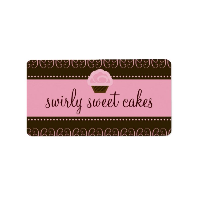 311 Swirly Sweet Adressetikett (Framsidan)