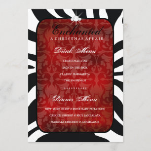 311 tjusade den röda middag-/drinkmenyn meny