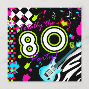 311 totalt 80-talpartyet - turkosgitarr inbjudningar