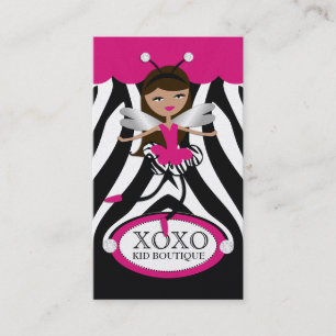 311 Trendig Little Dancer Rosa Awning Zebra Pearl Visitkort