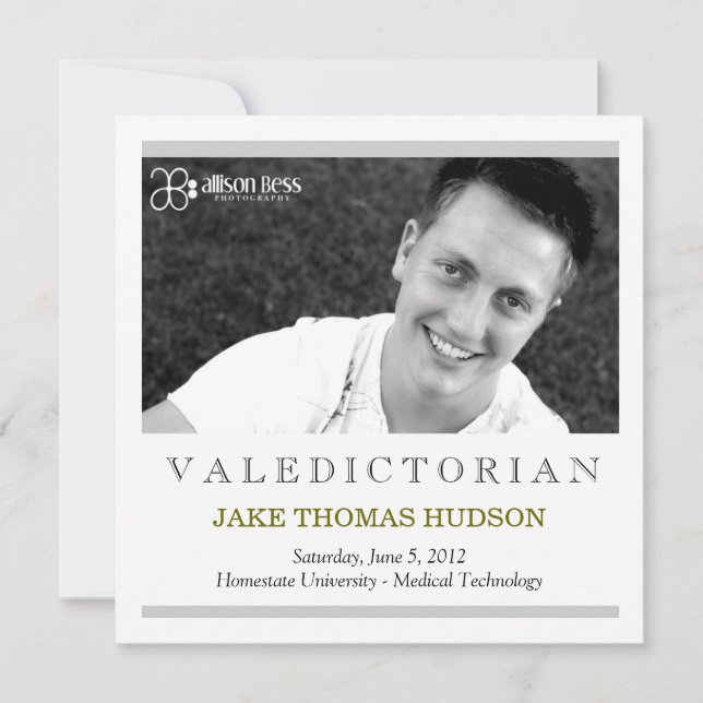 311 Valedictorian-examensbevis Meddelande (Framsida)