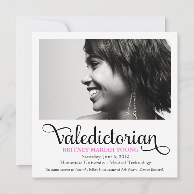 311 Valedictorian Inspirerande Citat Examen Meddelande (Framsida)