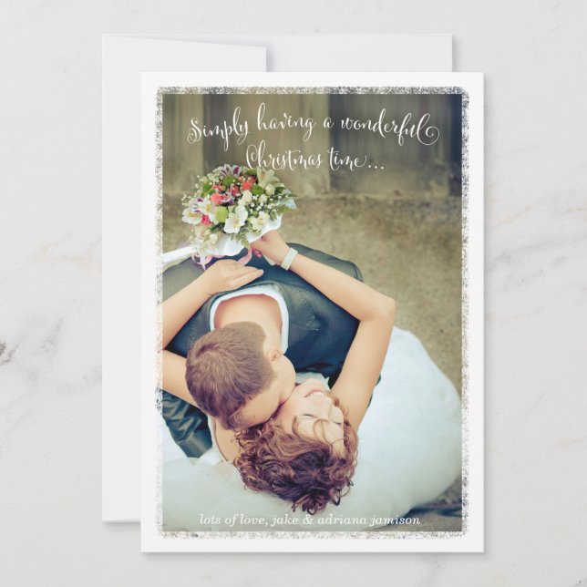 311 Vitt Bara ha en underbar semestern Foto Julkort (Framsida)