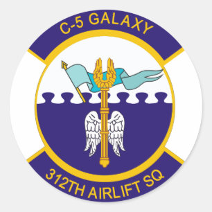 312th Airlift Squadron Runt Klistermärke