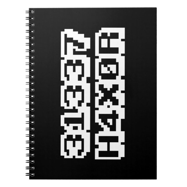 31337 H4X0R ANTECKNINGSBOK MED SPIRAL (Framsidan)