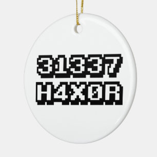 31337 H4X0R JULGRANSPRYDNAD KERAMIK