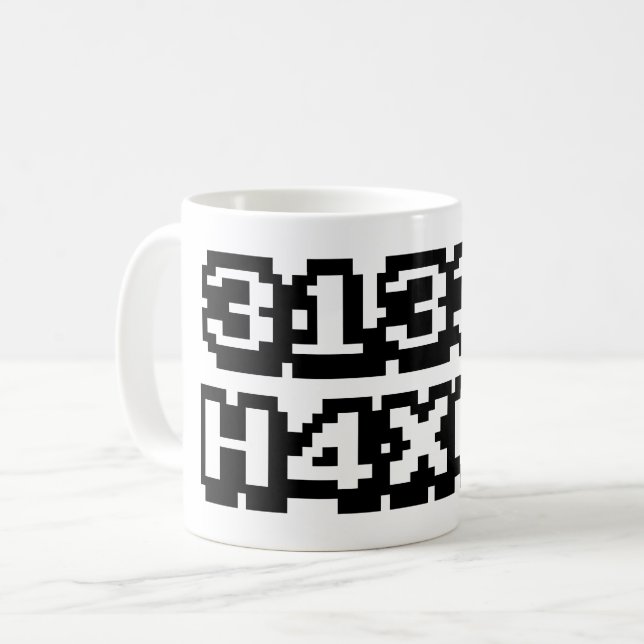 31337 H4X0R KAFFEMUGG (Framsida vänster)