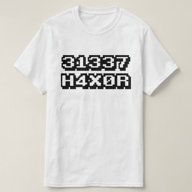 31337 H4X0R T SHIRT (Design framsida)